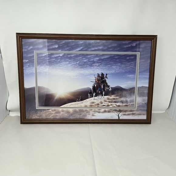 Donald Vann Sovereigns Of Blue Ridge Print Native American Indian Warriors - Picture 2 of 12